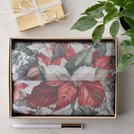 Papel De Seda Elegantes poinsettias de Natal