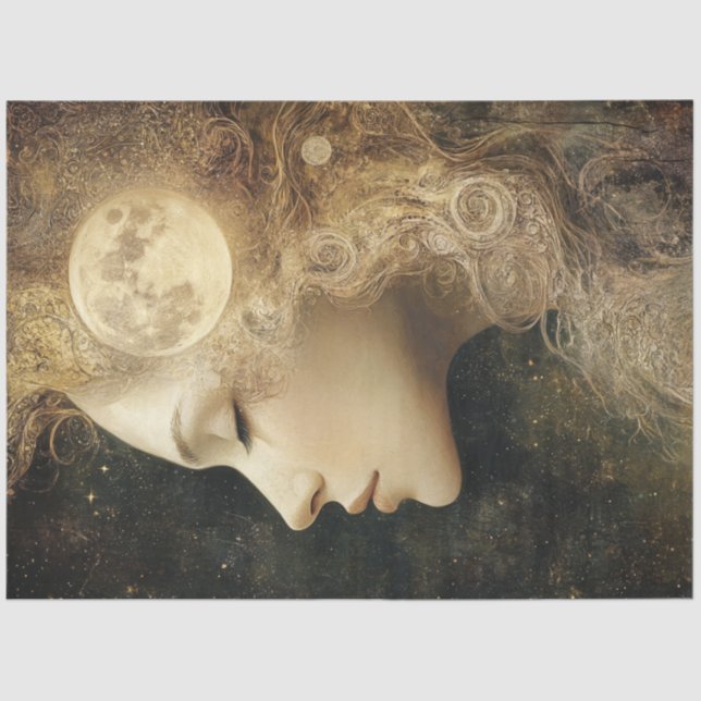 Papel De Seda Elementos da Lua Celestial da Senhora Quimológica (Frente )