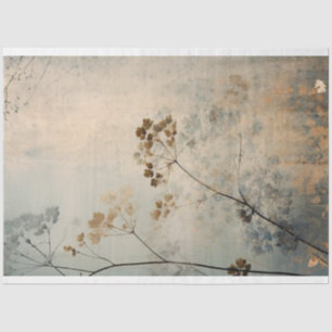 Papel De Seda Elementos da Natureza Arte de Fundo Botânica Abstr