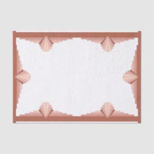 Papel De Seda Elementos de arte deco numa paleta dourada rosa
