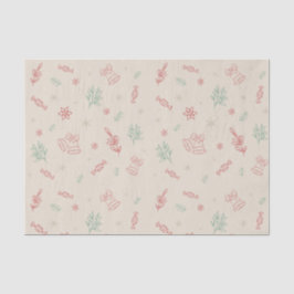 Papel De Seda Elementos de Natal Mínimos Bonitos