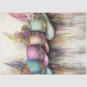 Papel De Seda Elementos de Penas Decorados de Chapéus de Ornamen