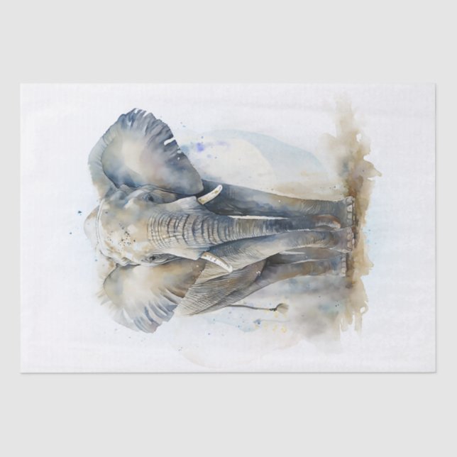 Papel De Seda Elephant Watercolor (Frente )