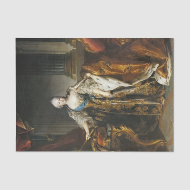 Papel De Seda Elizabeth Petrovna por Louis Tocque (Frente )