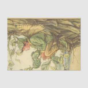 Papel De Seda Elm Fairy alada em árvore