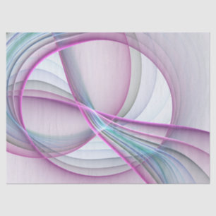 Papel De Seda Em Movimento, Arte Fractal Abstrata Colorida Moder