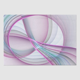 Papel De Seda Em Movimento, Arte Fractal Abstrata Colorida Moder