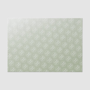 Papel De Seda Embalagem comercial do logotipo verde Sage