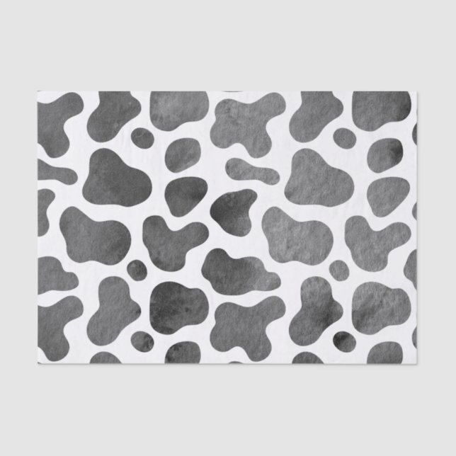 Papel De Seda Embalagem de impressão de Vaca de Aquarela (Frente )