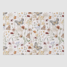 Papel De Seda Embalagem de negócios pequenos florais botânicos v