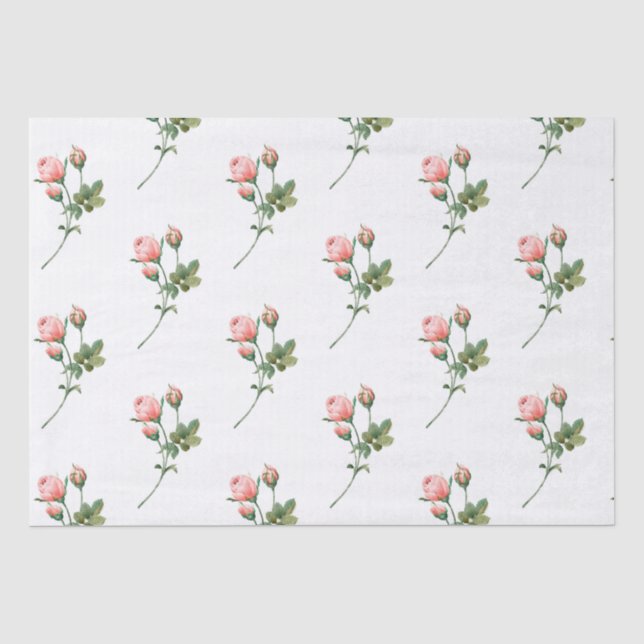 Papel De Seda Embalagem para Pequenas Empresas Rosa Corada (Frente )