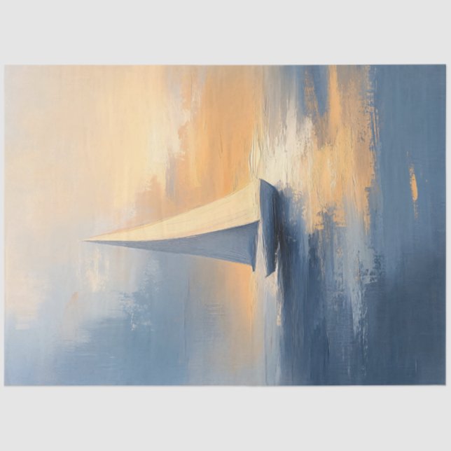 Papel De Seda Embarcação à vela na despojagem Sunset (Frente )