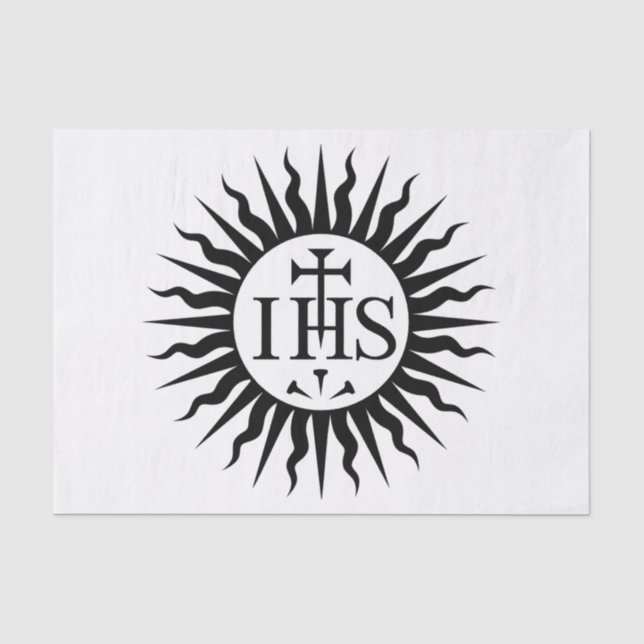 Papel De Seda Emblema da Sociedade de Jesus (Frente )