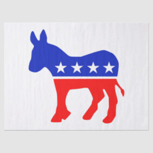 Papel De Seda Emblema Político do Partido Democrático (Donkey)