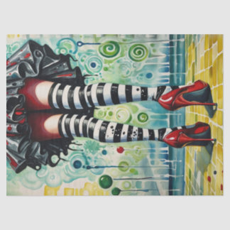 Papel De Seda Emerald City Skyline Witch - Ruby Heels - Stocking