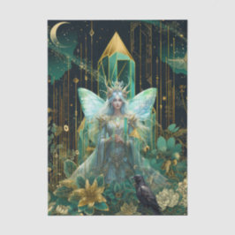 Papel De Seda Emerald Dreams Fantasy Forest Queen Decoupage