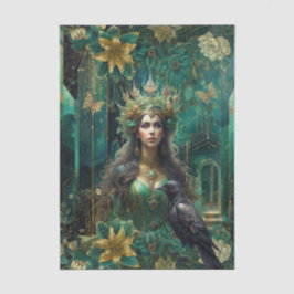 Papel De Seda Emerald Dreams Fantasy Forest Queen Decoupage