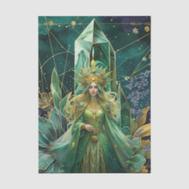 Papel De Seda Emerald Dreams Fantasy Forest Queen Decoupage