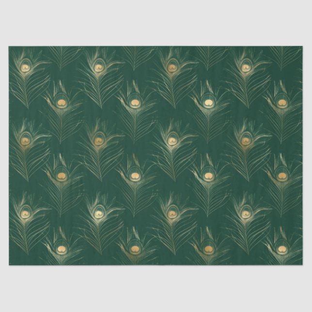 Papel De Seda Emerald e Dourado Safari Series Design 16 (Frente )