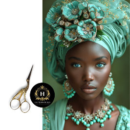 Papel De Seda Emerald Green African Woman Retrait Decoupage