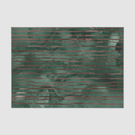 Papel De Seda Emerald Green e o padrão riscado por cobre