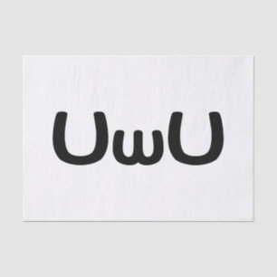 Papel De Seda Emoticon feliz da cara do Anime de UwU