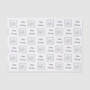 Papel De Seda Empresa comercial adiciona logotipo personalizado 