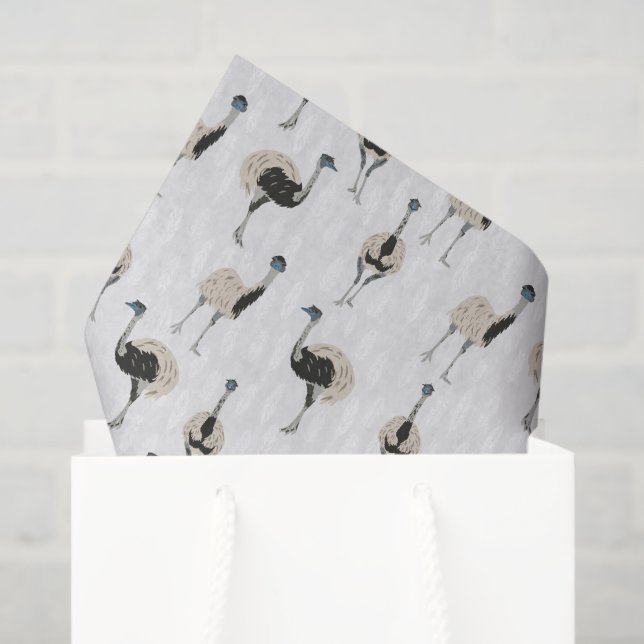 Papel De Seda Emus Bird Patternos (Sacola de presentes)