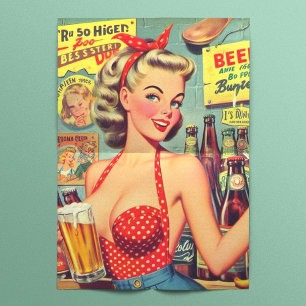 Papel De Seda Encaixe a Cerveja da Vintage