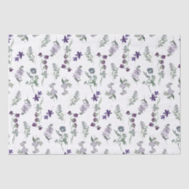 Papel De Seda Encapsulamento Roxo Lavendar Floral para Pequenas 