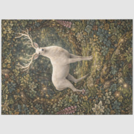 Papel De Seda Enchanted Woodland White Stag Tissue Paper