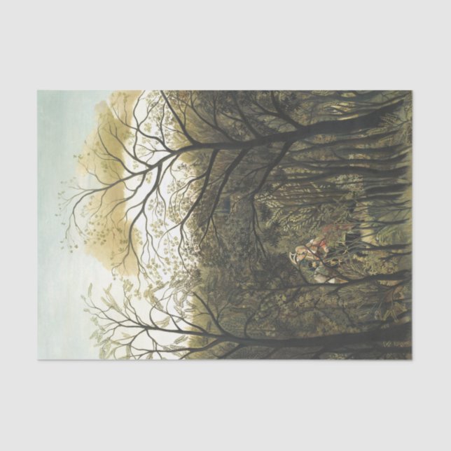 Papel De Seda Encontro na Floresta, Henri Rousseau (Frente )