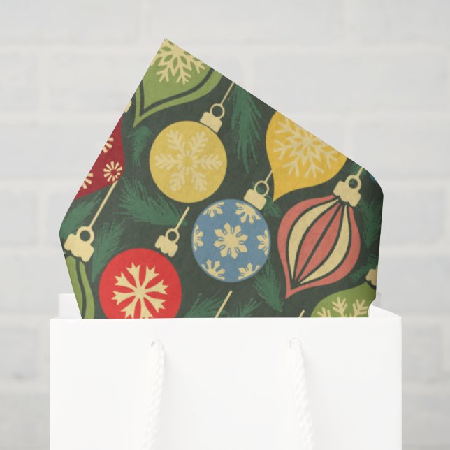 Papel De Seda Enfeite de Natal Antigo Festa Colorida (Sacola de presentes)