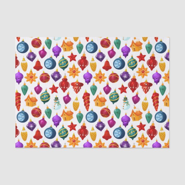 Papel De Seda Enfeites de árvore de Natal  (Frente )