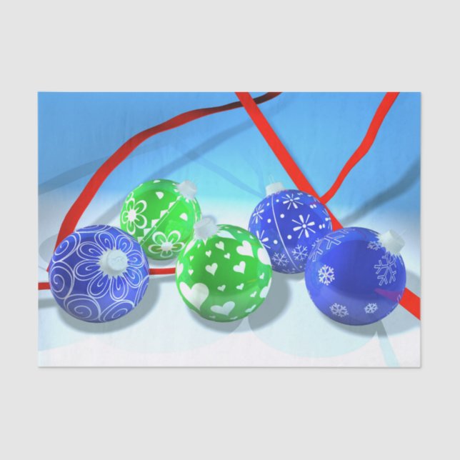 Papel De Seda Enfeites de natal (Frente )