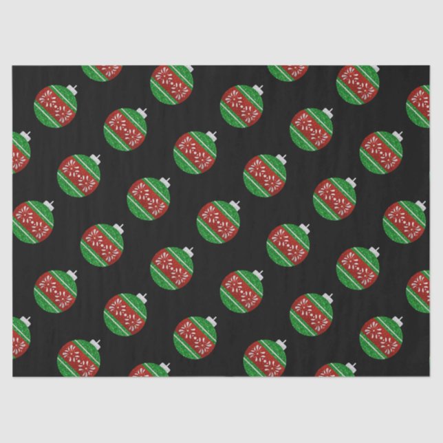 Papel De Seda Enfeites de natal com brilho (Frente )