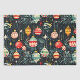 Papel De Seda Enfeites de Natal de Árvore Retrô