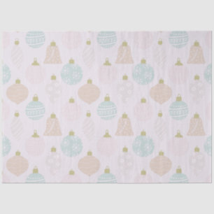 Papel De Seda Enfeites de natal do Pastel moderno cor-de-rosa