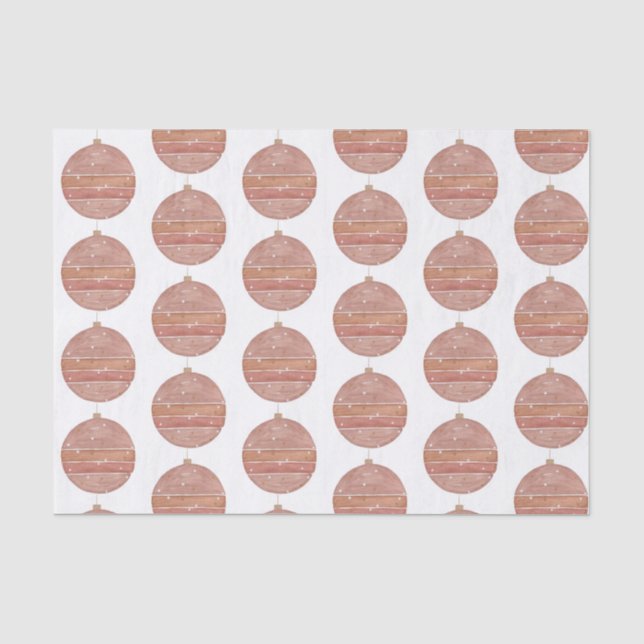 Papel De Seda Enfeites de natal Dourado rosa (Frente )