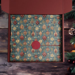 Papel De Seda Enfeites de natal Elegante Vermelho e Creme