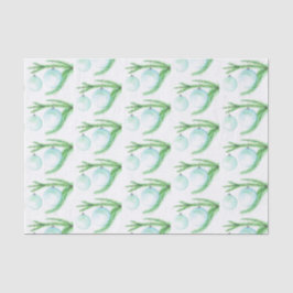 Papel De Seda Enfeites de natal em uma ramificação de árvore