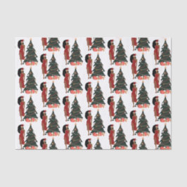 Papel De Seda Enfeites de natal Leo Zodiac, Mulher Negra