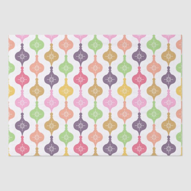 Papel De Seda Enfeites de natal moderno (Frente )