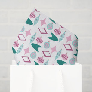 Papel De Seda Enfeites de natal retrorreflectores cor-de-rosa e