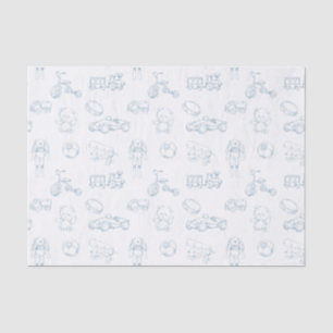 Papel De Seda Enfermeiro Blue Toile de Jouy Vintage