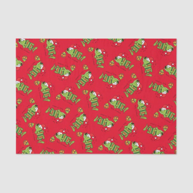 Papel De Seda Engraçada Pesca de Bass de Natal Bass (Frente )
