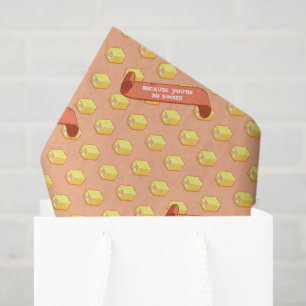 Papel De Seda Engraçado Battenberg porque você é tão doce padrão