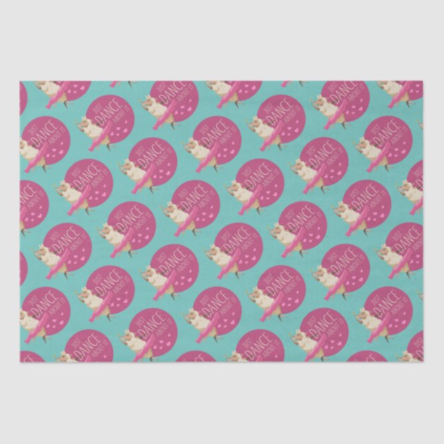 Papel De Seda Engraçado Mensagem De Ovelha - Apenas Dance Sobre  (Frente )