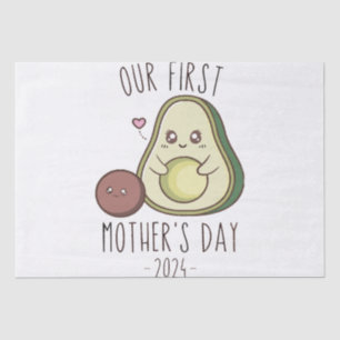 Papel De Seda Engraçado Nosso Primeiro Dia de as mães