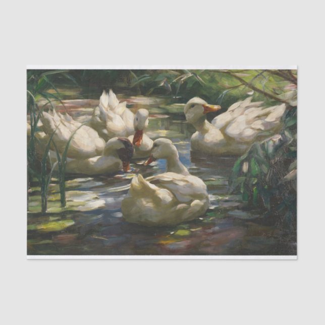 Papel De Seda Enten Auf Dem Waldweiher por Alexander Koester (Frente )